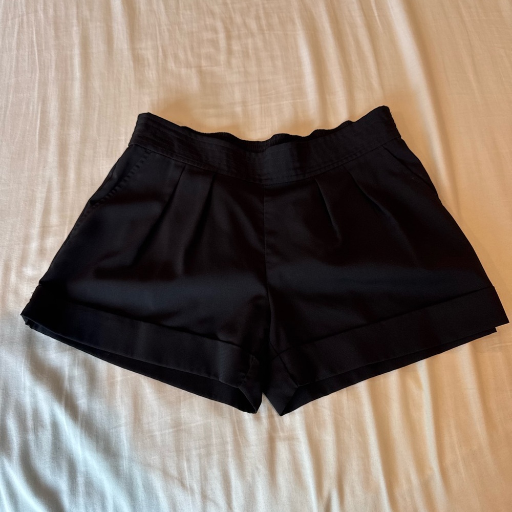 Frenchi Black High Waist Shorts
